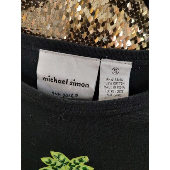 Michael Simon Top Flamingo Tropical Small Black - Picture 7 of 10